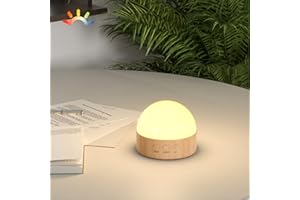 Kintion Night Light, Dimmable 8 Color Portable LED Night Light, 1800mAh Rechargeable Nursery Light Lamp, Soft Eye Caring Warm White, White, Red, Blue, Green Color Lighting for Sleep Aid (Brown, 1pcs)