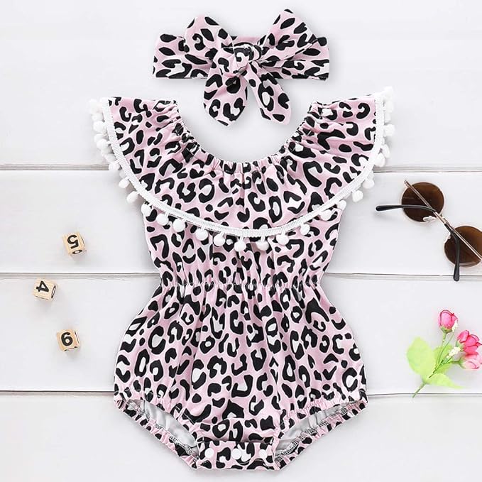 one piece  Swimming Pool, Party High Quality Material girl pink leopard dots