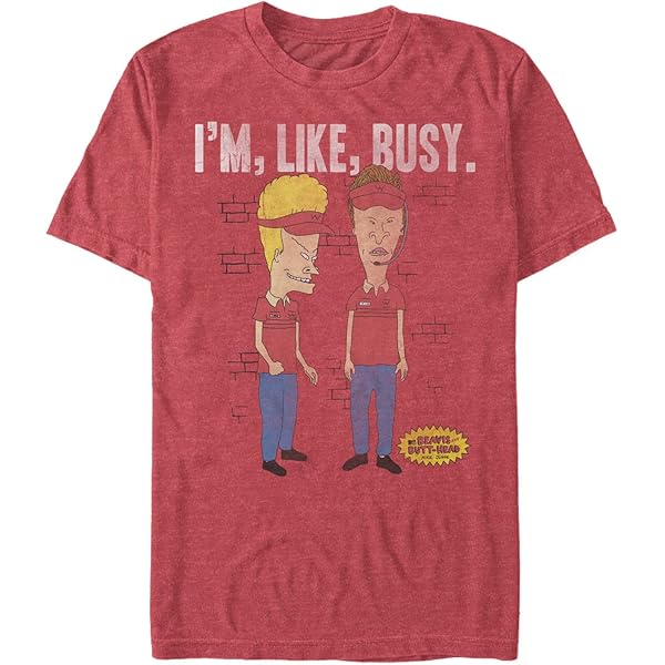 BEAVIS AND BUTTHEAD NERDY BY NATURE Tシャツ Mens NEW Beavis and Butt-Head MTV Blue Nerdy By Nature T