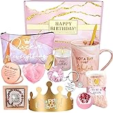 YIN AISIKE Not A Day Over Fabulous Mug Gifts Set- Birthday Gifts for Women - Funny Birthday Gift Ideas for Her,Friends, Coworkers, Her, Wife, Mom, Daughter, Sister, Aunt Ceramic Marble Mug 14 Oz