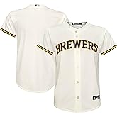 Milwaukee Brewers MLB Kids Youth 4-20 Cream Home Team Jersey