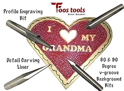 FOOS - Engraving CNC Wood Carving Router Bit Set