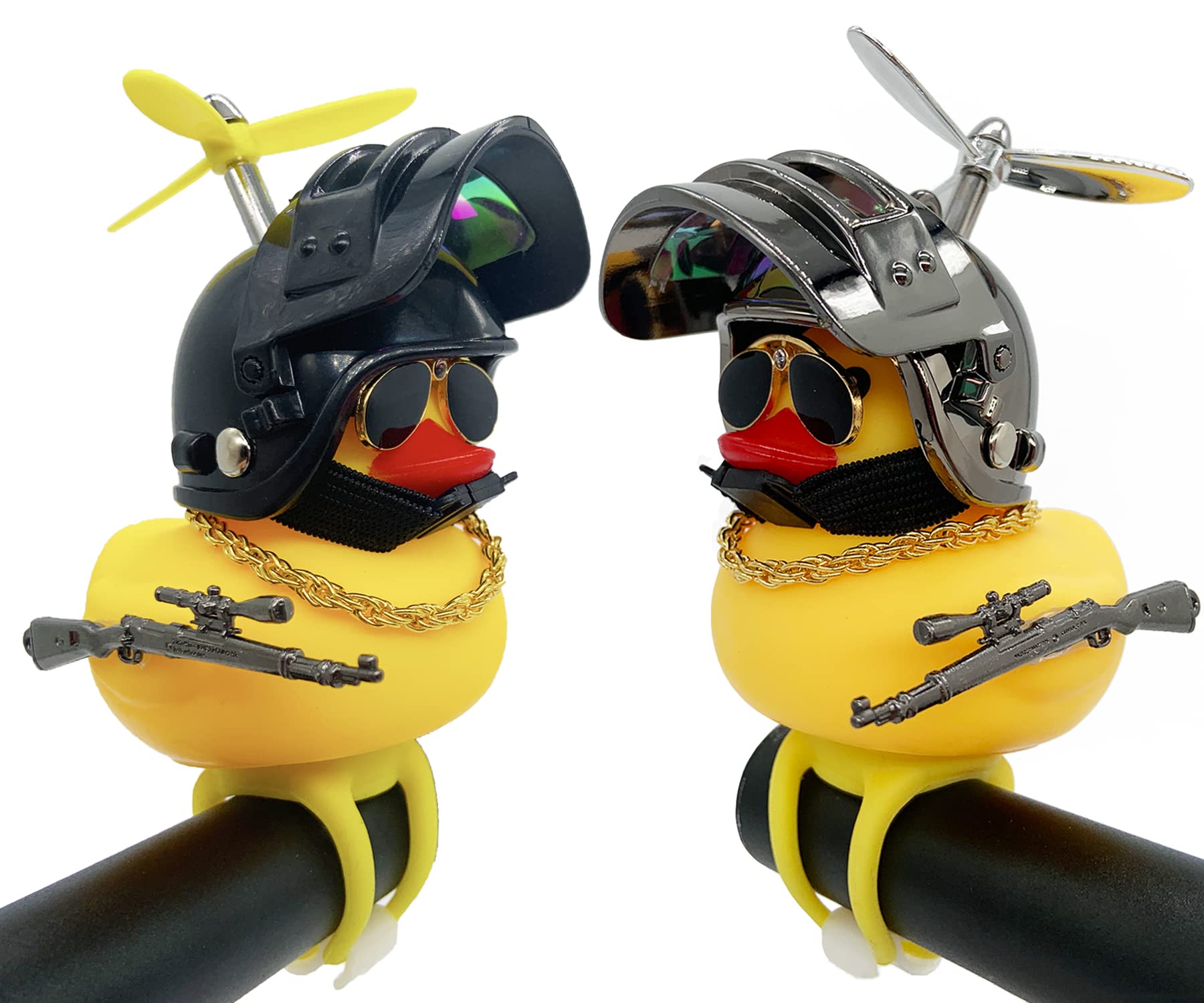 Duck Bike Bell Rubber Duck Bicycle Bell and Headlight Bike Light Bike Accessories Handlebar Decoration 2 Sets