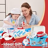 BUYGER Kids Doctors Set Case for Kids Educational Toys 3+ Stethoscope Lights view 6