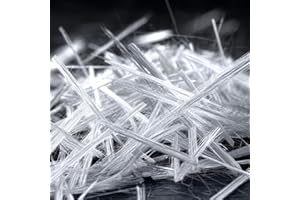 KEPYDRMTF Fiberglass for Concrete Cement Fiber Additive, Chopped Strand Mortar Reinforcement, Concrete Countertop Forms (White, 1LB)