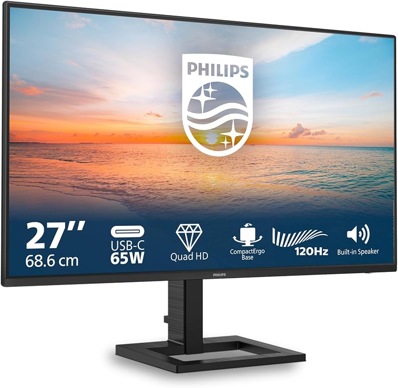 Philips 27E1N1600AE 27 inch QHD Monitor 100 Hz USB-C 65W HDR IPS