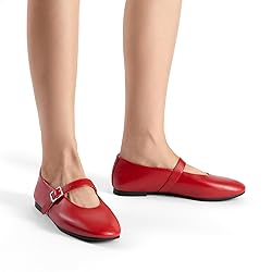 DREAM PAIRS Women's Ballet Mary Jane Flats Dress