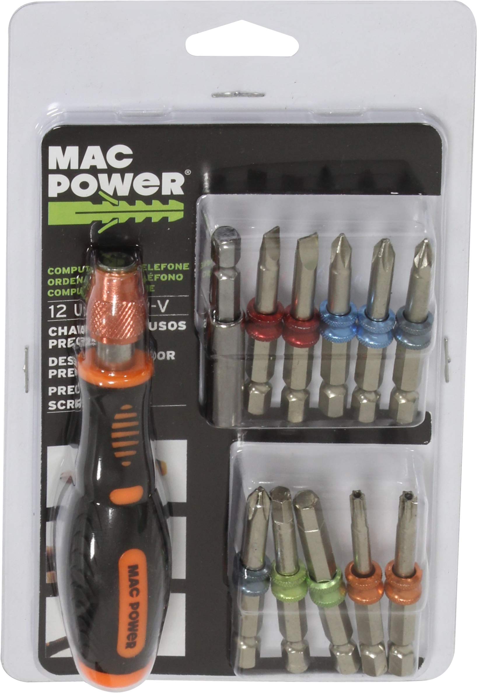 Mac Power 66881 Precision Screwdriver Chrome Vanadium 12Un-66881