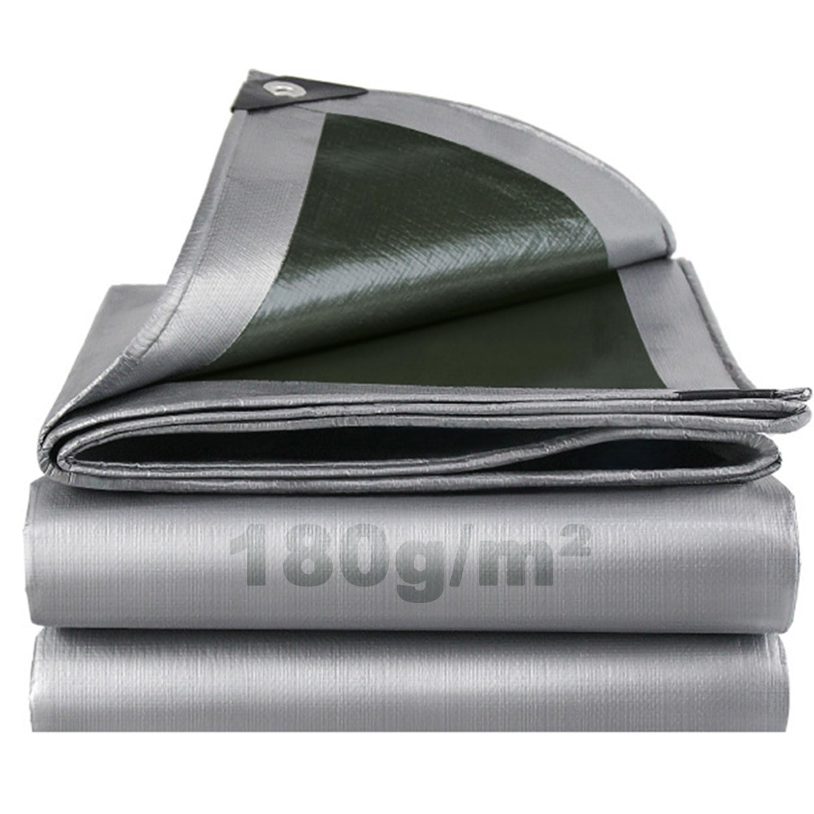 SHANNA Tarpaulin 2x3 m Waterproof Heavy Duty Tarp Sheet Cover, Thicken 180 GSM PE Tarpaulin with Reinforced Grommets, MultiPurpose Outdoor Use for Garden Furniture Camping Ground Sheet Truck Cover