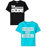 The Children's Place Baby-Boys and Toddler All Holidays,Birthdays Short Sleeve Graphic T-Shirts,2 Pack