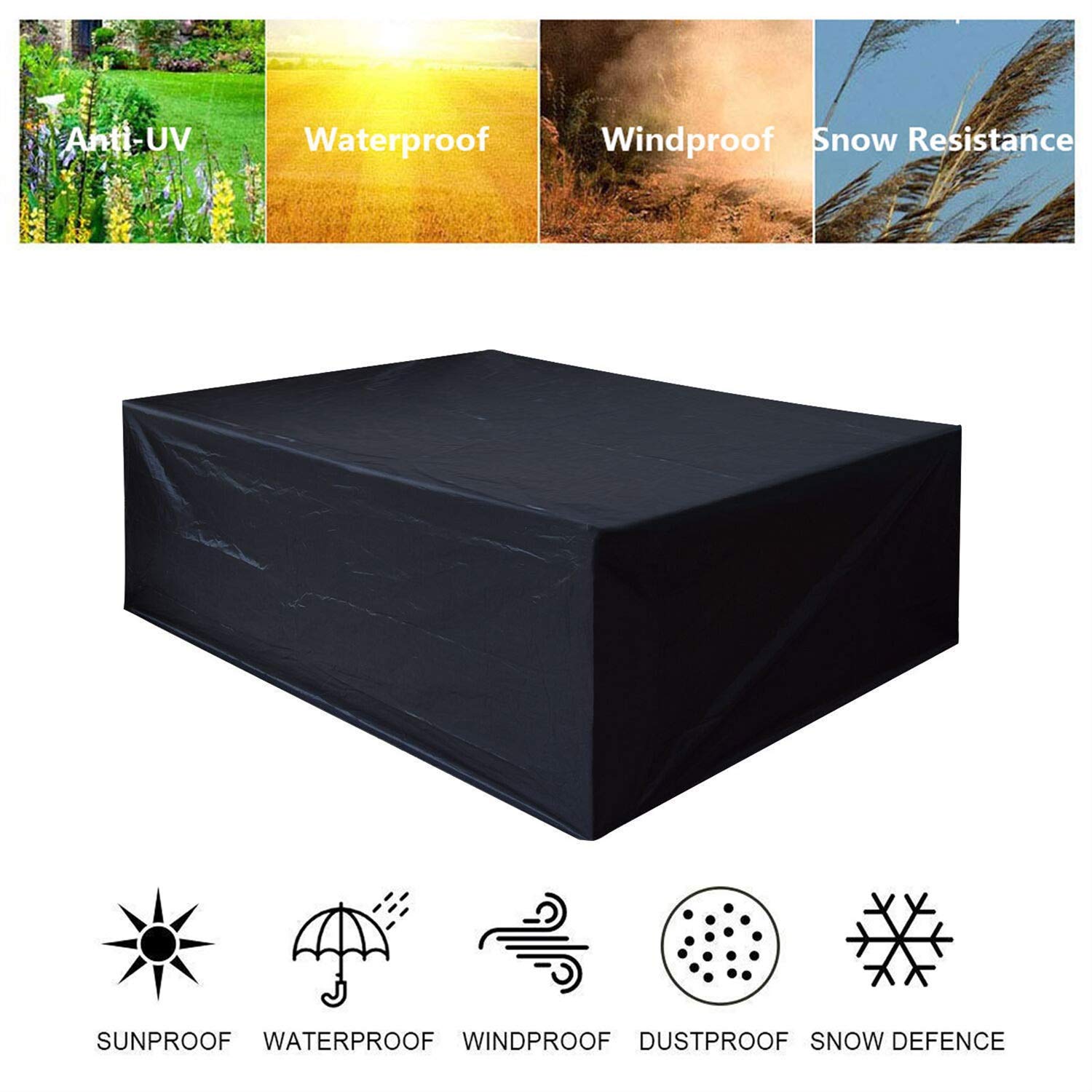 Abdeckung Abdeckhaube Abdeckplane für Gartenmöbel Mit