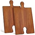 AIDEA Wood Cutting Board Cheese Board with Handle Set of 2