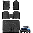 KARPAL Floor Mats Fit for 2021-2025 Ford Bronco 4 Door (Not for Sport), All Weather TPE Protection Custom Fit Floor Liners, 1st & 2nd Row & Trunk Mat Full Set Car Mats