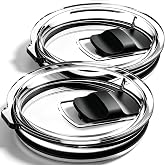 3 Inch Tumbler Lid Replacement Compatible with Swig 12oz / 14oz Wine Tumbler &amp; Other Tumbler with Approx. 3 Inch / 75-76 mm Cup Opening - Spill Proof Clear Lid for Stemless Wine Cup