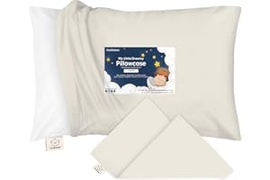 KeaBabies Toddler Pillowcase 13"x18" - Organic Cotton Toddler Pillowcase for Kids, Boys, Girls, Soft & Durable Cotton Cover for Miniature Sleepy Pillows, Cute Colors, Pillow Sold Separately (Clay)