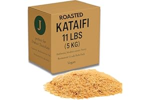 JATISSE Roasted Kataifi Shredded Fillo Dough 5kg (11 lbs) – Pre-Toasted Kadayif for Dubai Chocolate Bar, Kunafa, Knafeh & Middle Eastern Desserts – Bulk Pack, Ready to Use, Vegan, Made in Turkey