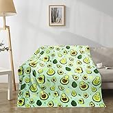 Cute Avocado Flannel Soft Warm Cozy Blanket for Sofa and Chair 50x60inch,Avocado Decor Stuff Accessories