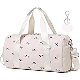 Dance Ballet Bag for Girls 4-6 Ballerina Gymnastic Bag Toddler Small Duffle Dance Bags for Little Dancers,Bow Corduroy Material,14"*8.26"*8.26"