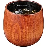 Charred Wooden Whiskey Glass, Old Fashioned Glass for Men Handcrafted Wooden Old Fashioned Glasses 10oz Bourbon Unique Whiskey Gifts for Men Dad Husband Brother Christmas