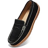 BEAUSEEN Women's Penny Loafers Slip-On - Lightweight Breathable Suede Driving Moccasins,Cute Business Casual Dress Shoes for Work & Travel