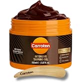Carroten Intensive Tanning Gel, Browning Tan Accelerator, 5 oz + Spatula | Non-Greasy, Water-Resistant with Carrot and Coconut Oil, Vitamin A &amp; E For Moisture &amp; Hydration, Made in Greece