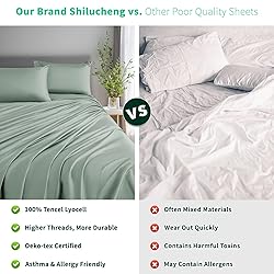 Shilucheng Tencel Sheets 4 Piece, 100% Eucalyptus