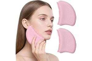 2-Pack Lymphatic Contour Face Brush Silicone Facial Massage Tool for Lymphatic Drainage, Puffiness Relief and Skin Care, Face