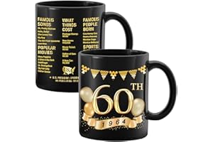 GREATINGREAT 60th Birthday Gifts For Men Women, Gift For 60 Years Old, 1964 Birthday Gifts, Gift Ideas For 60 Year Old Men Woman, Birthday Gifts For Men Women Turning 60, 1964 Birthday Coffee Mug