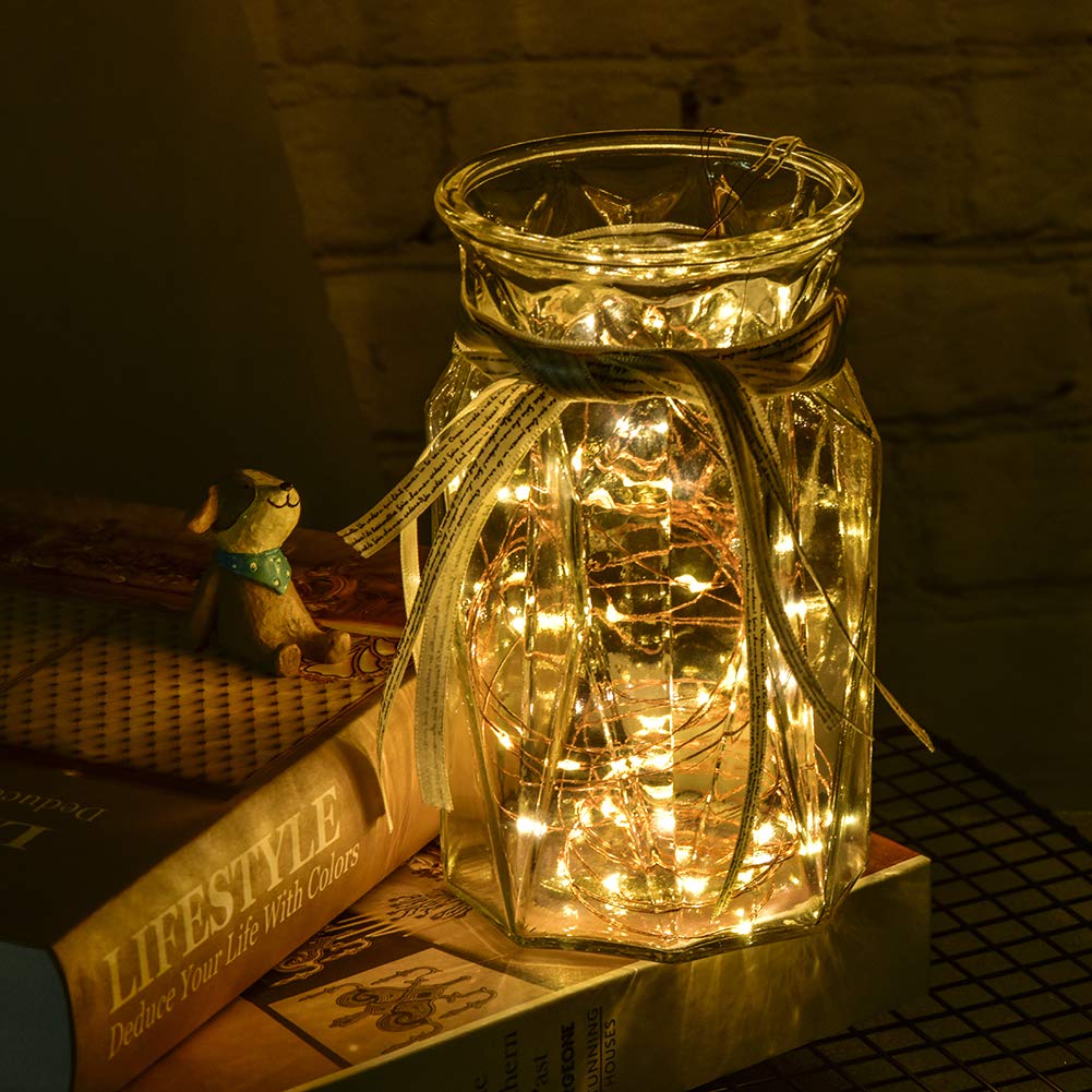 Mpoow 6PACK Fairy String Lights, 10ft 30 LEDs Fairy Lights Battery Operated，Fairy Lights，Fair Lights，Led String Lights，Led Fairy Lights，Centerpieces(Warm White)