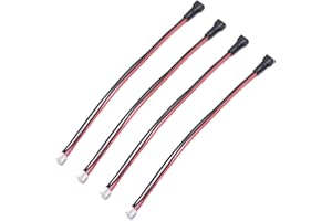 Readytosky JST-XH 2S Balance Plug Extension Lead Wire 200mm for LiPo Battery Balance Charging 22AWG Silicone(4PCS)
