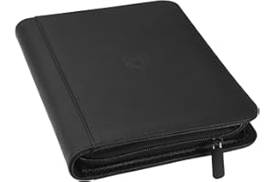 PEMOCYNY Card Binder 4 Pocket with Zipper, 288 Pockets Trading Card Holder Book, Premium PU Cover Zip Folder Binder, Side Loading Carrying Case Binder Album for TCG, MTG, Sports Cards, Game Cards