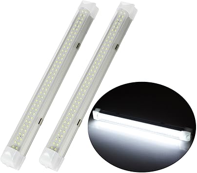 barras de 72 led para lampara de cabina de autos con interruptor de encendido y apagado color blanco