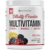 NutraOne Vitality Vitamin Powder Powdered Vitamin and Mineral Supplement (Fruit Punch - 30 Servings)