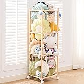 Stuffed Animal Storage Zoo Organizer – Tall Wooden Tower Holder for Large Plush Toys – Vertical Space Saving Cage Display – Kids Playroom Nursery Bedroom Toy Organization Solution