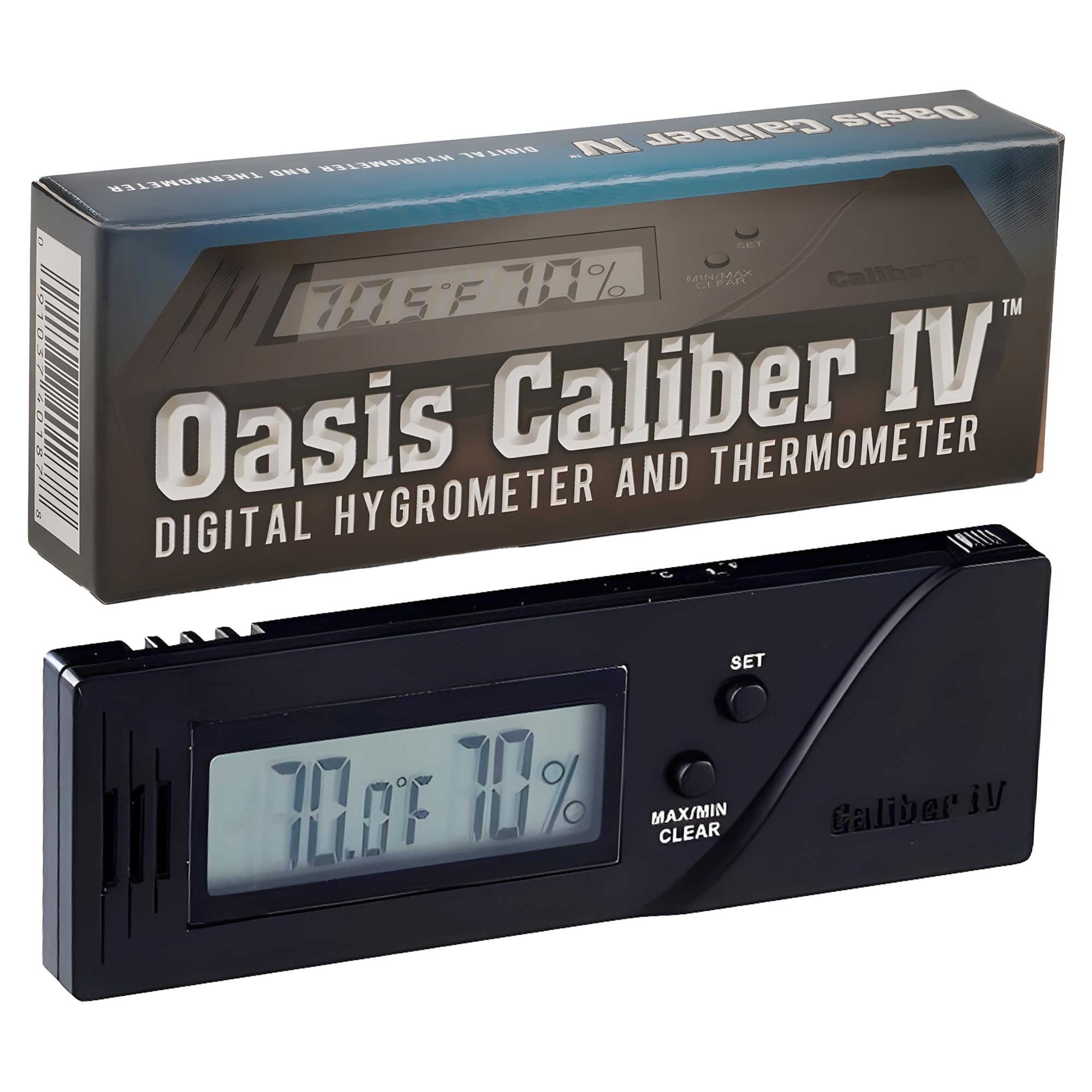 Oasis Digital Hygrometer Small, Slim Hygrometer and Thermometer with