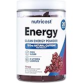 Nutricost Energy Complex Stickpack (20 Servings) Grape Flavored - Gluten-Free + Non-GMO