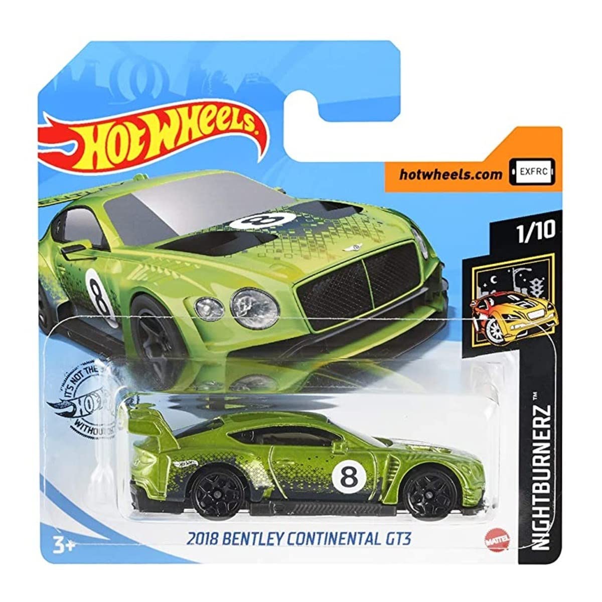 Hot Wheels 2018 Bentley continental GT3 Night Burnerz 1/10 2020 (246/250) Short card