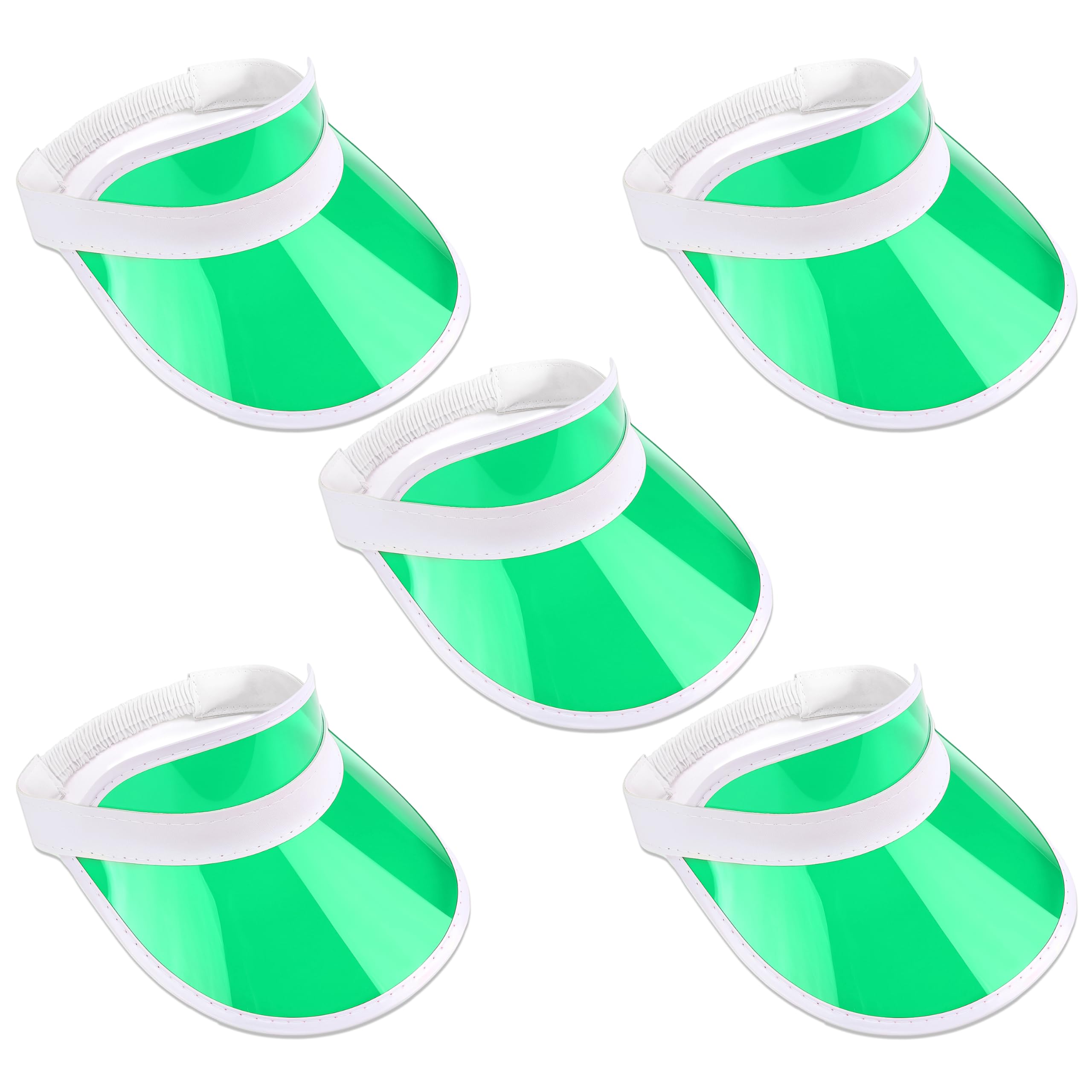The Glowhouse - Pack of 5 Sunvisors - Premium Quality Sun Visors (Green)