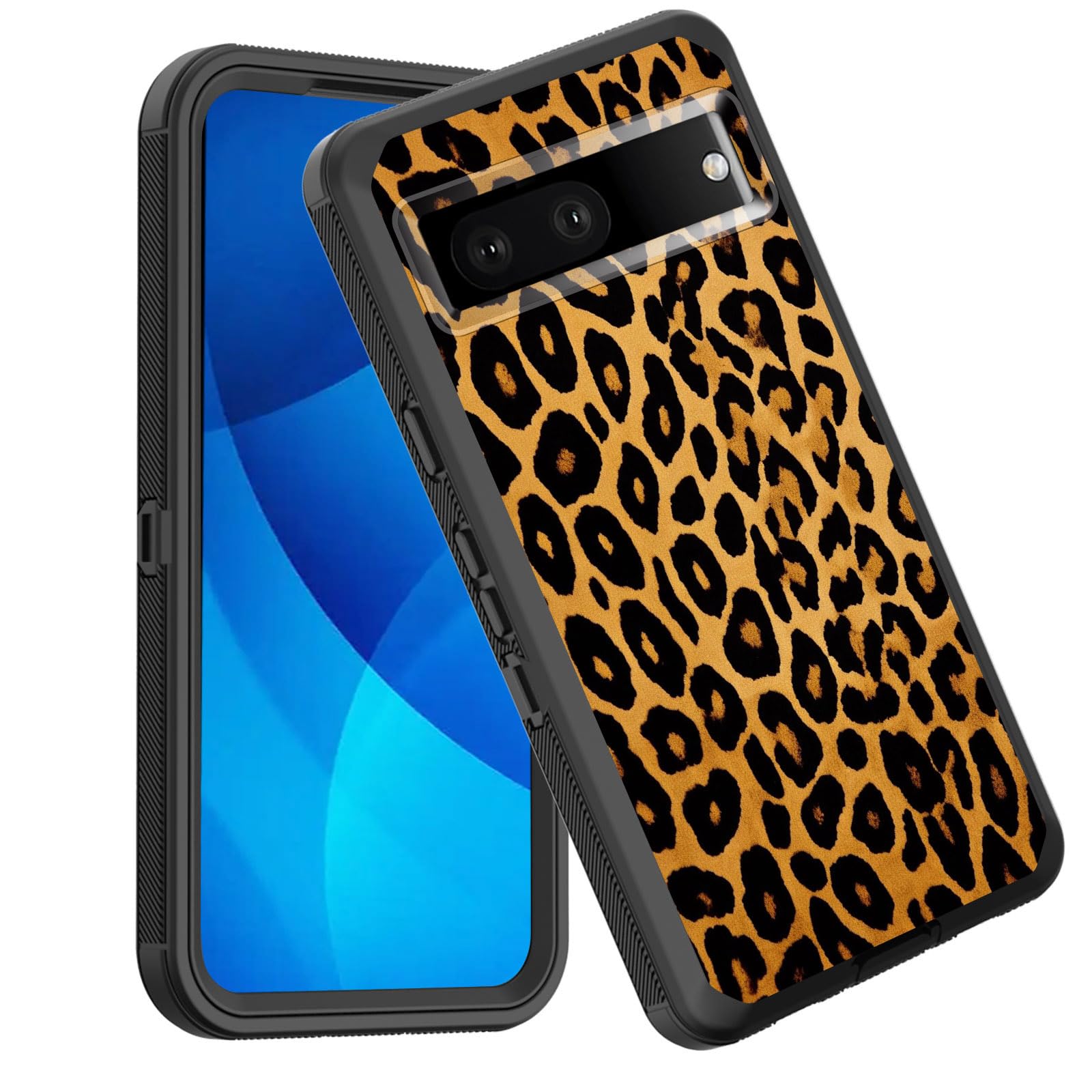 Photo 1 of GFEWYTJYJ for Pixel 7a Case,Shockproof 3-Layer Full Body Protection Rugged Heavy Duty High Impact Hard Cover Case for Google Pixel 7a 6.1 Inch 2023,Leopard Print