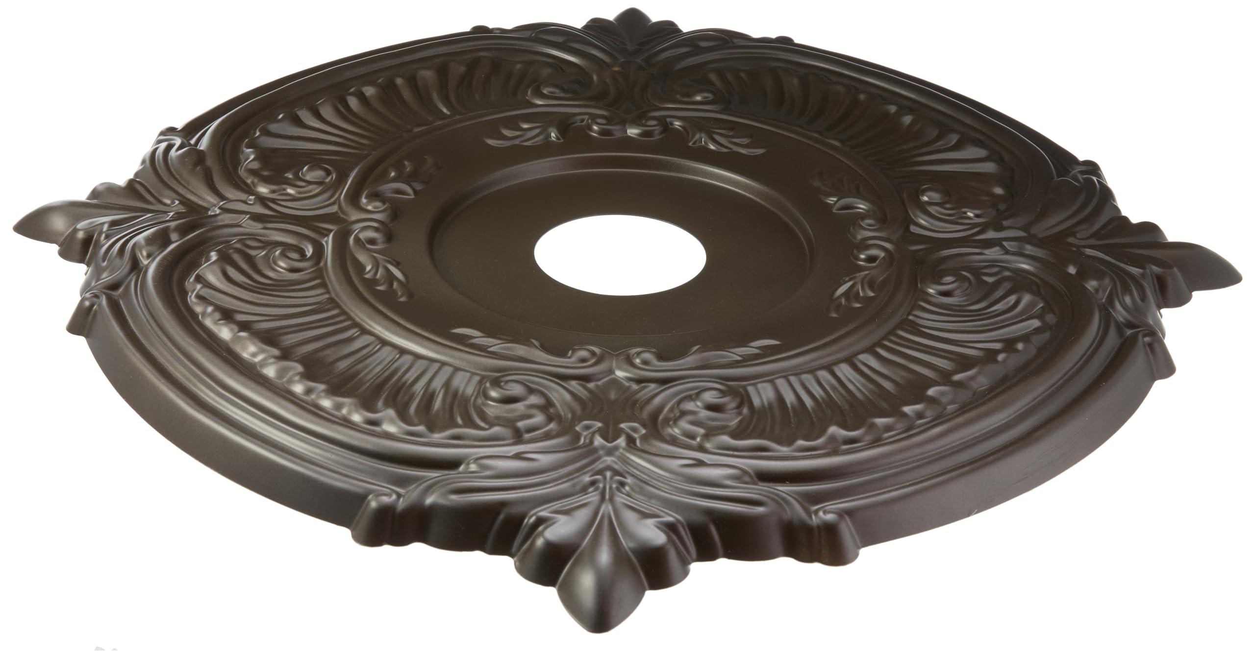 Ekena Millwork CMP22ATBDB Attica Thermoformed PVC Ceiling Medallion (Fits Canopies up to 7 3/4″), 22″OD, Bright Coat Dark Bronze