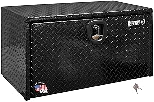 BUYERS PRODUCTS COMPANY Buyers Products 1725133 Black Diamond Tread Aluminum Underbody Truck Tool Box, 24 x 24 x 30 Inch, Made In The USA, Truck Box For Storage & Organization, Durable Job Box for Truck