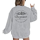 Pairxily Womens Christian Sweatshirt Inspirational Religious Faith Sweatshirts Graphic Crewneck Long Sleeve Shirts