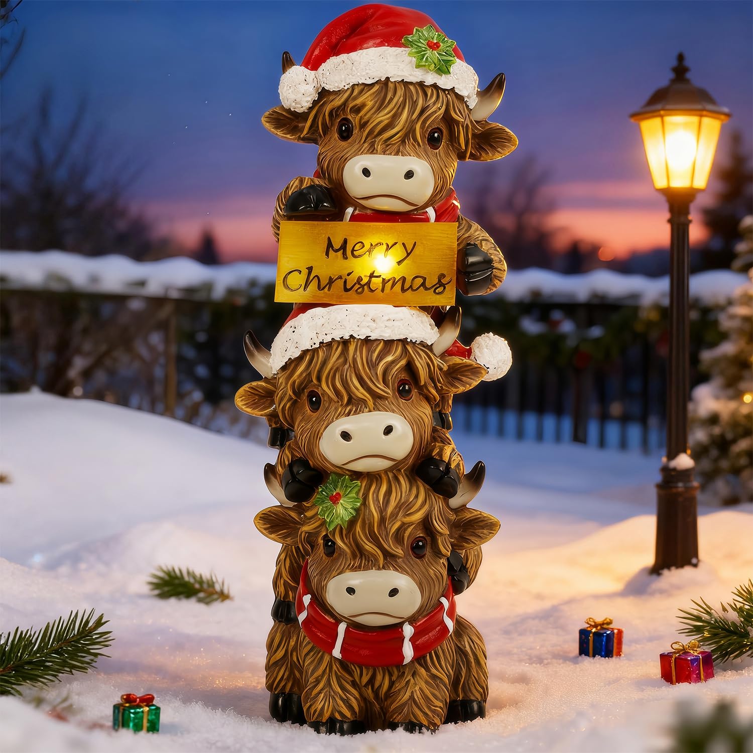 Christmas Cow Yard Decorationnull