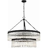 Crystorama Emory 9 Light Black Forged Chandelier