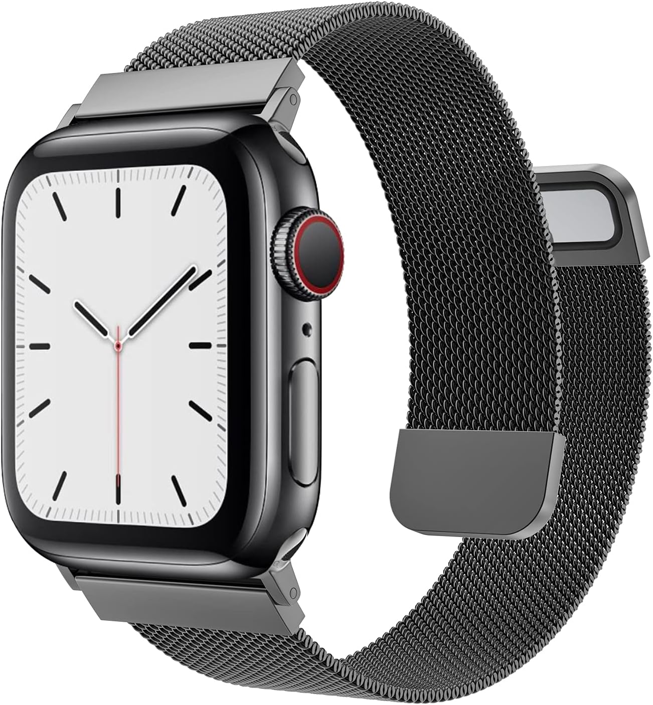 MRAIN-H Compatible with Apple Watch Band 38mm 40mm 42mm 44mm Women Men, Mesh Stainless Steel Wristbands with Two Strong Powerful Magnetic Clasp for iWatch Bands Series 6/SE/5/4/3/2/1