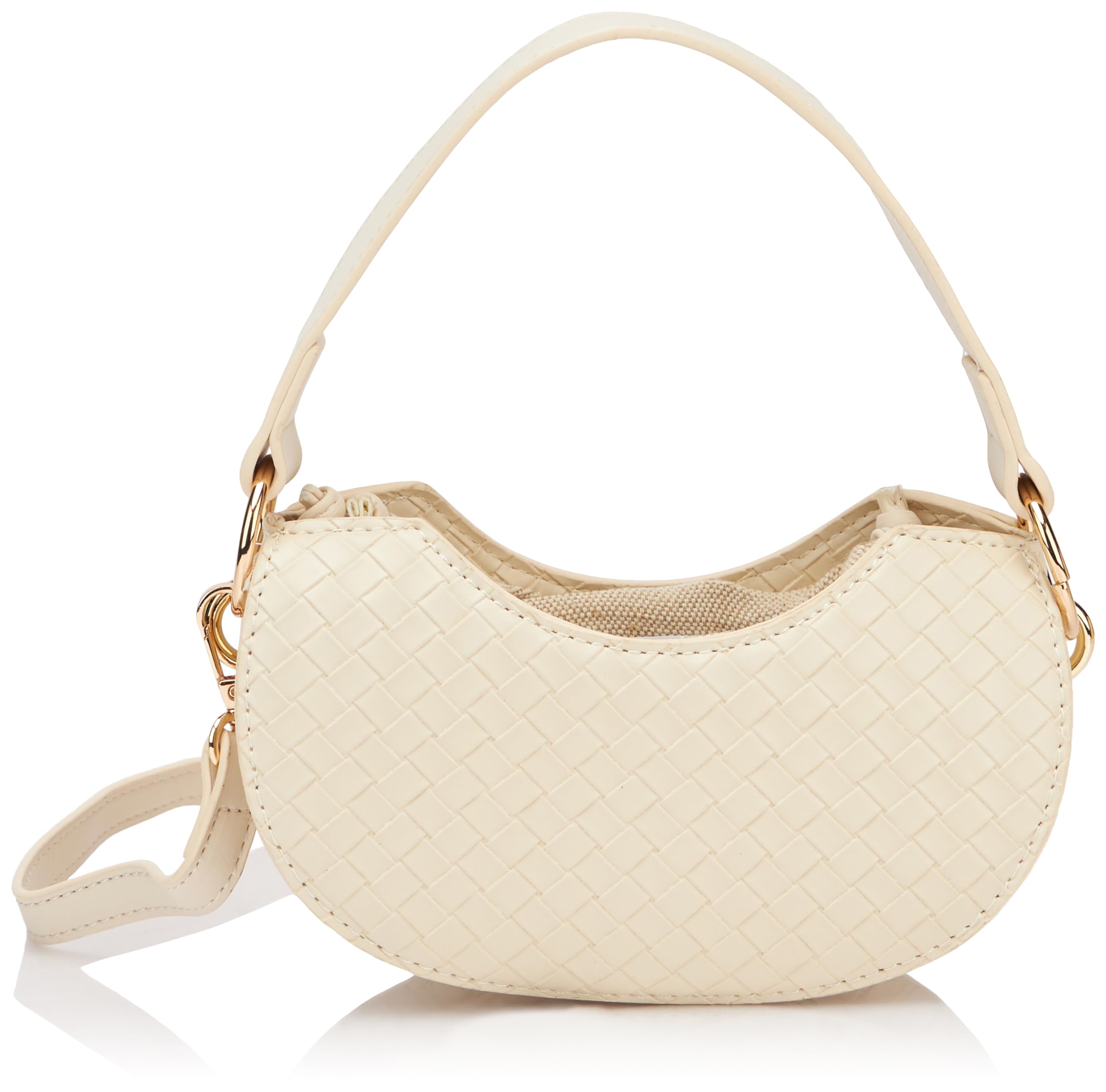 FENIA Women Pouch Bag, Wool White, One Size