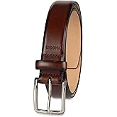 Haggar mens Leather Dress Belt for Suits and Pants - Classic, Formal, Business, Work