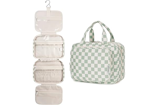 Narwey Hanging Toiletry Bag for Women Travel Makeup Bag Organizer Toiletries Bag for Travel Size Essentials Accessories Cosme
