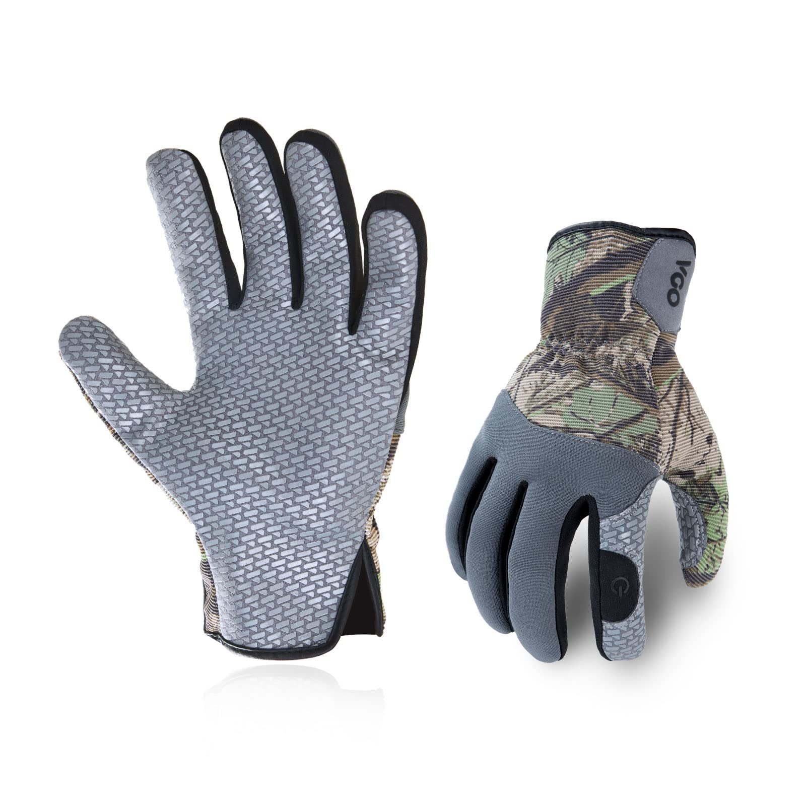 Vgo... Utility Work Gloves Super Grip Touchscreen with Silicone Palm, Mechanics Gloves Light Duty for Warehouse Delivery Mechanics Multipurpose