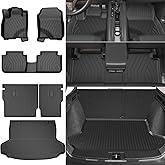 Floor Mats & Cargo Liner & Backrest Mat Fit for Honda HRV 2026 2025 2024 2023 & Acura ADX 2025: All Weather Protection Floor Liner - 1st & 2nd Row Car Liner Trunk Mat for HR-V Accessories, Black